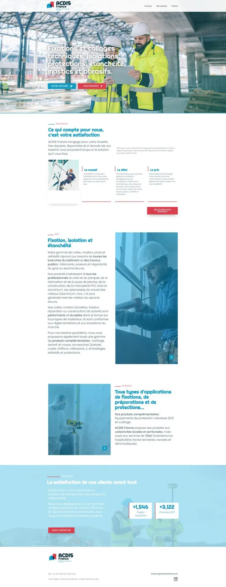 Site vitrine ACDIS France, conçu par Nuances Com'