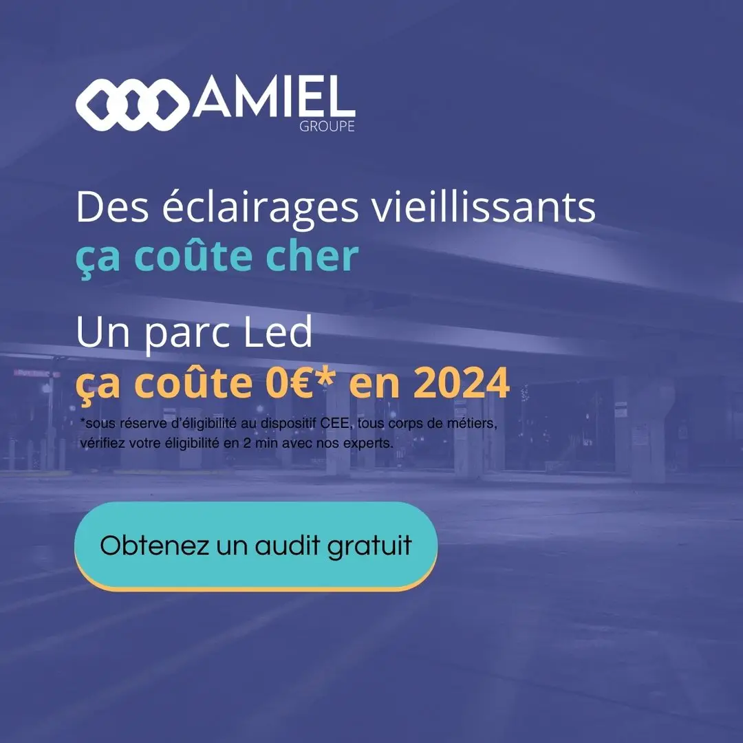 Publicité Meta Ads parc LED et dispositif CEE, Amiel Groupe