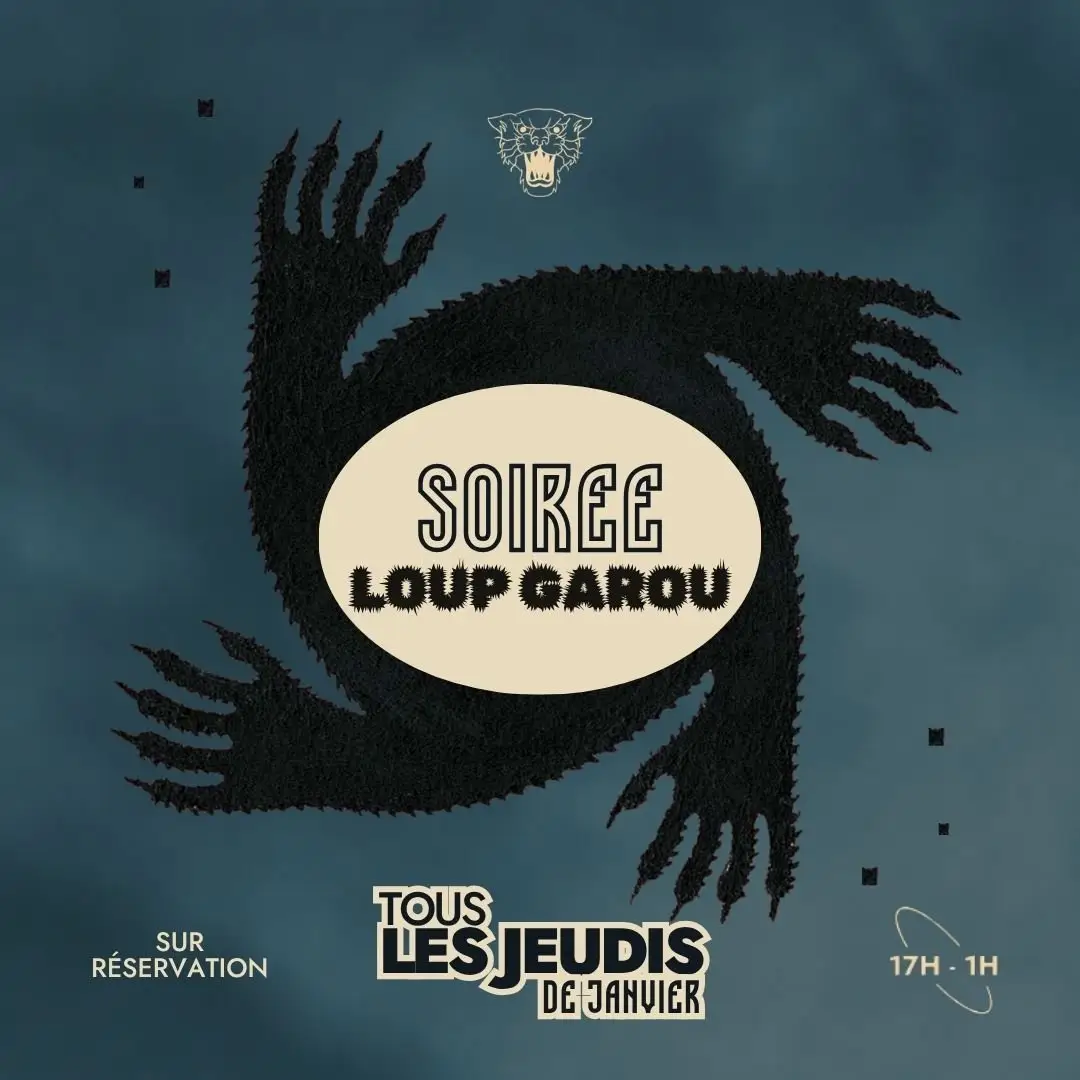 Visuel soirée à thème Loup Garou, Kabuki Bar